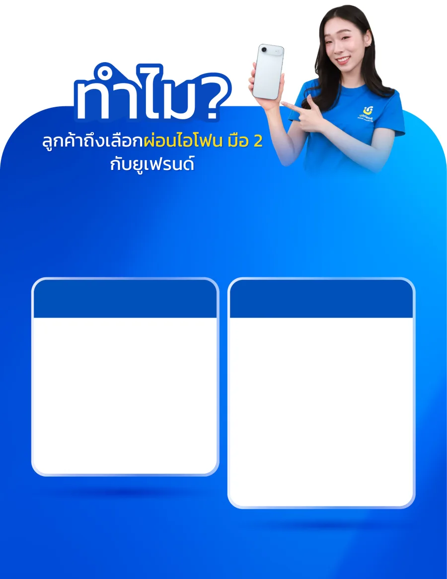 เหตุผลที่ควรผ่อนไอโฟนมือสองและไอแพดมือสองกับ Ufriend อนุมัติง่าย ไม่ใช้บัตรเครดิต
